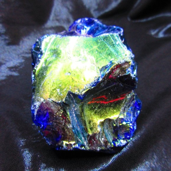 Saint Germain Aura Bluish Purple Andara Monoatomic Crystal Glass